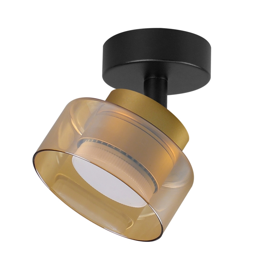 Brilagi - LED Bodové svítidlo AURA LUX 1xGX53/30W/230V pr. 13 cm černá/zlatá