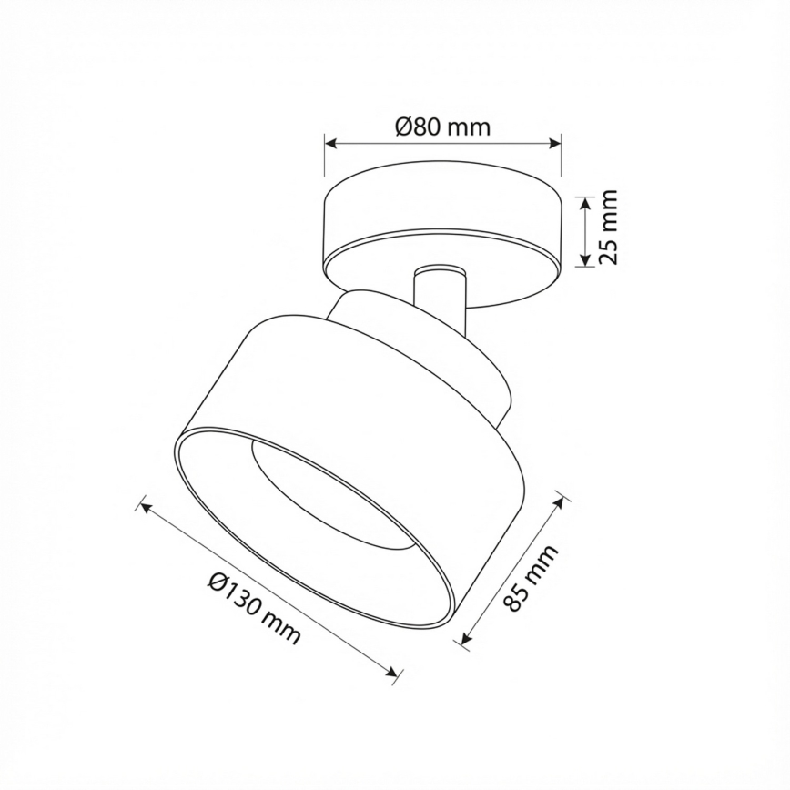 Brilagi - LED Bodové svítidlo AURA LUX 1xGX53/30W/230V pr. 13 cm černá/zlatá