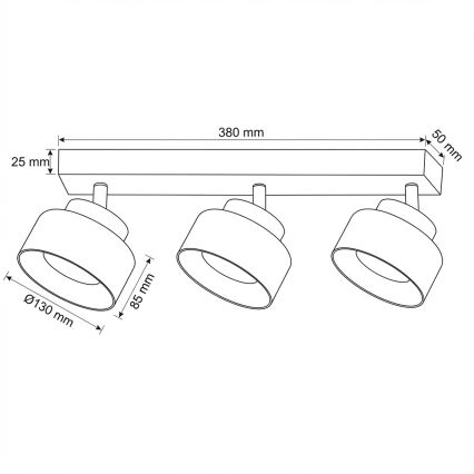 Brilagi - LED Bodové svítidlo AURA LUX 3xGX53/30W/230V černá/kouřová