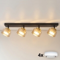 Brilagi - LED Bodové svítidlo AURA LUX 4xGX53/30W/230V černá/zlatá