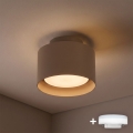 BRILAGI - LED Bodové svítidlo BACKLIT 1xGX53/15W/230V + LED/3W pr. 10 cm béžová