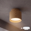 BRILAGI - LED Bodové svítidlo BACKLIT 1xGX53/15W/230V + LED/3W pr. 8 cm dekor dubu