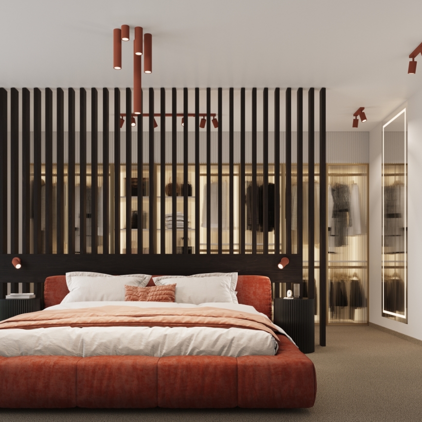 Brilagi - LED Bodové svítidlo CRESTO 1xGU10/10W/230V 30 cm červená