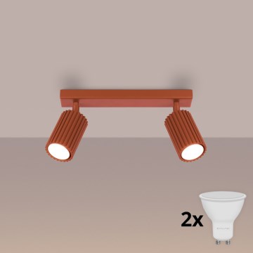 Brilagi - LED Bodové svítidlo CRESTO 2xGU10/10W/230V červená
