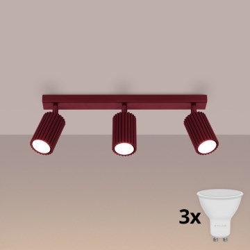 Brilagi - LED Bodové svítidlo CRESTO 3xGU10/10W/230V burgundy