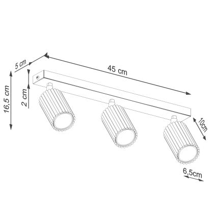 Brilagi - LED Bodové svítidlo CRESTO 3xGU10/10W/230V burgundy
