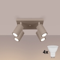 Brilagi - LED Bodové svítidlo CRESTO 4xGU10/10W/230V taupe