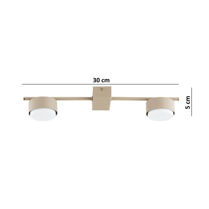 Brilagi - LED Bodové svítidlo MONO 2xGX53/30W/230V béžová