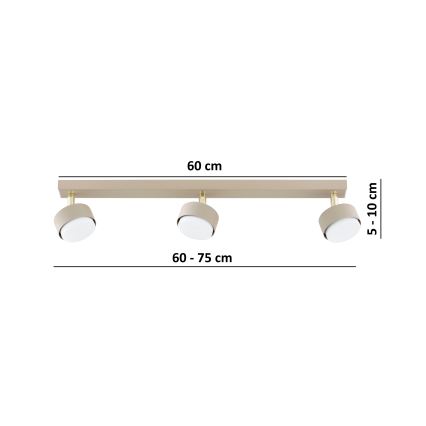 Brilagi - LED Bodové svítidlo MONO 3xGX53/30W/230V béžová