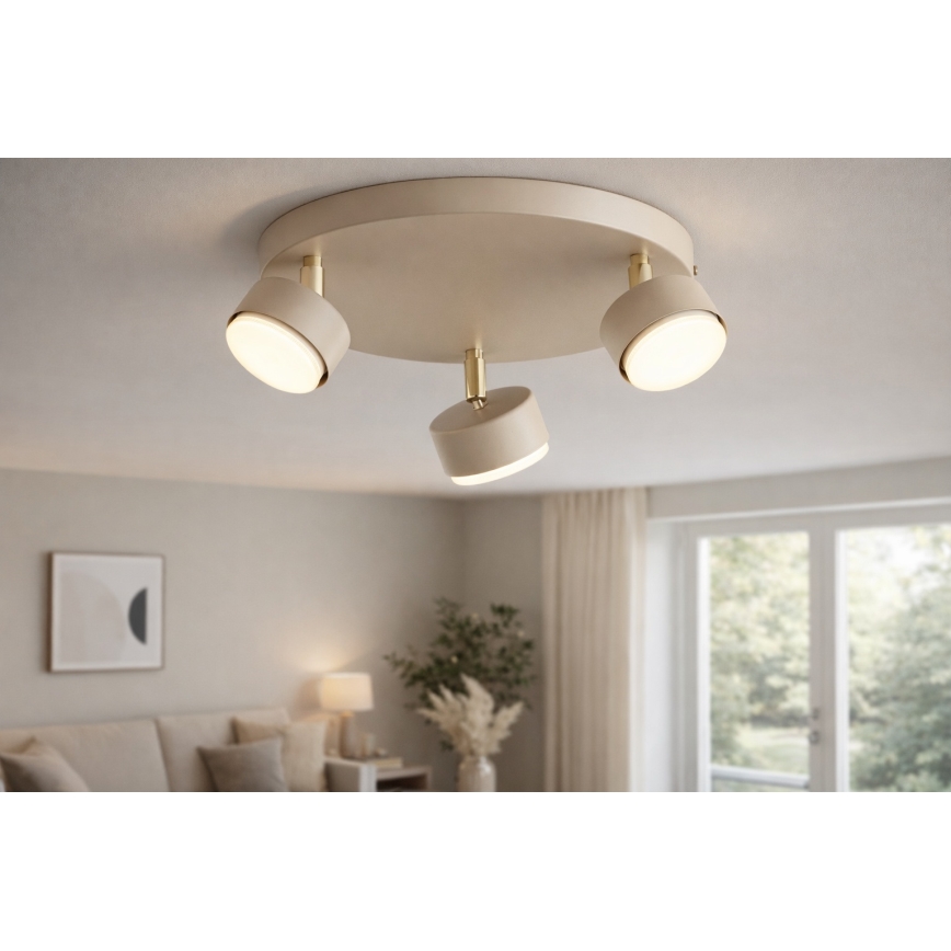 Brilagi - LED Bodové svítidlo MONO 3xGX53/30W/230V béžová/zlatá