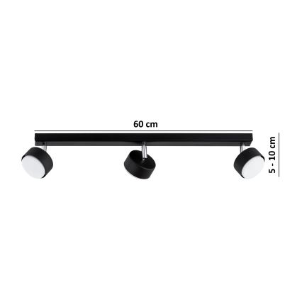 Brilagi - LED Bodové svítidlo MONO 3xGX53/30W/230V černá