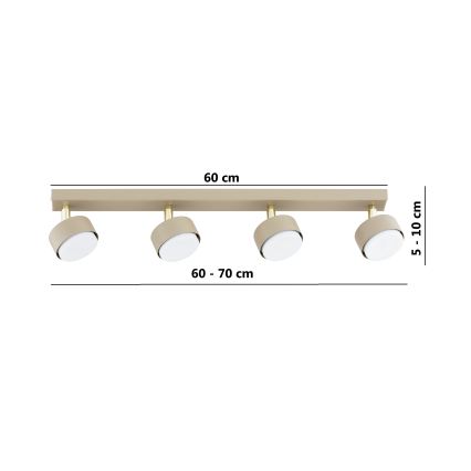 Brilagi - LED Bodové svítidlo MONO 4xGX53/30W/230V béžová