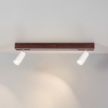 Brilagi - LED Bodové svítidlo SELE 2xGU10/30W/230V + LED/15W bílá/dekor dubu