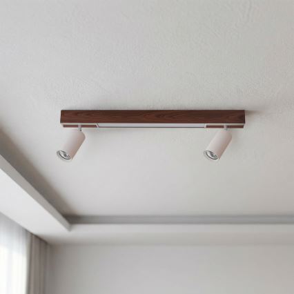 BRILAGI - LED Bodové svítidlo SELE 2xGU10/30W/230V + LED/15W bílá/dekor třešně