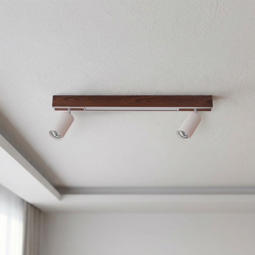 BRILAGI - LED Bodové svítidlo SELE 2xGU10/30W/230V + LED/15W bílá/dekor třešně