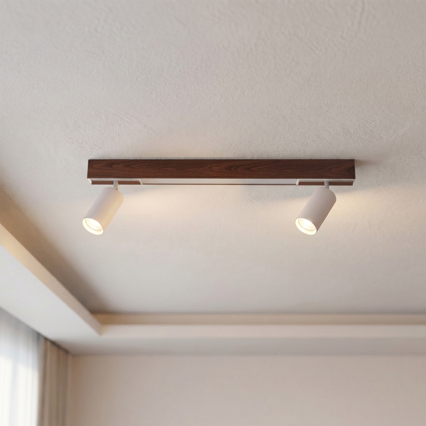 BRILAGI - LED Bodové svítidlo SELE 2xGU10/30W/230V + LED/15W bílá/dekor třešně