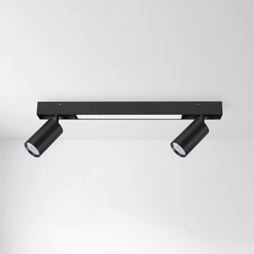 Brilagi - LED Bodové svítidlo SELE 2xGU10/30W/230V + LED/15W černá