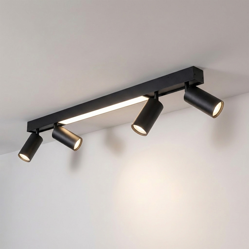Brilagi - LED Bodové svítidlo SELE 4xGU10/30W/230V + LED/20W černá