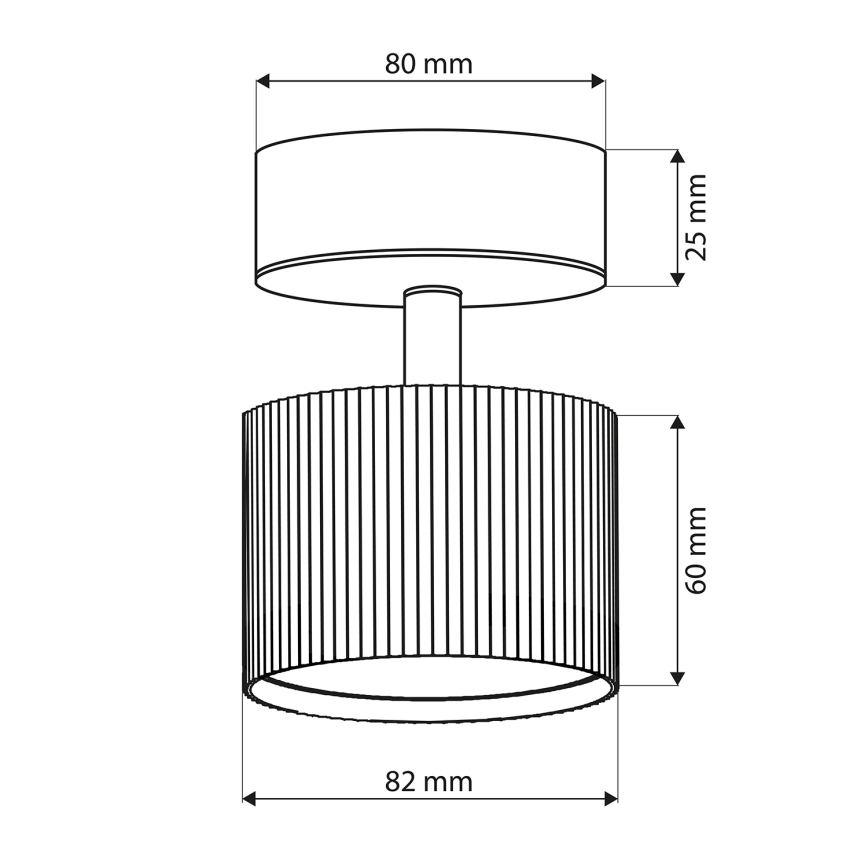 Brilagi - LED Bodové svítidlo STRIPY 1xGX53/15W/230V černá
