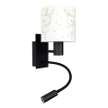 Brilagi - LED Dětská flexibilní nástěnná lampa BOBO 1xE27/25W/230V + LED/3W černá/bílá/králíčci