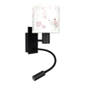 Brilagi - LED Dětská flexibilní nástěnná lampa BOBO 1xE27/25W/230V + LED/3W černá/krémová/králíčci