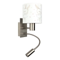 Brilagi - LED Dětská flexibilní nástěnná lampa BOBO 1xE27/25W/230V + LED/3W matný chrom/bílá/králíčci