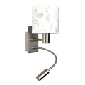 Brilagi - LED Dětská flexibilní nástěnná lampa BOBO 1xE27/25W/230V + LED/3W matný chrom/bílá/králíčci