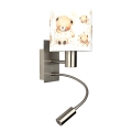 Brilagi - LED Dětská flexibilní nástěnná lampa BOBO 1xE27/25W/230V + LED/3W matný chrom/bílá/medvídci