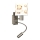 Brilagi - LED Dětská flexibilní nástěnná lampa BOBO 1xE27/25W/230V + LED/3W matný chrom/bílá/medvídci