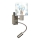 Brilagi - LED Dětská flexibilní nástěnná lampa BOBO 1xE27/25W/230V + LED/3W matný chrom/bílá/modrá/medvídci