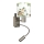 Brilagi - LED Dětská flexibilní nástěnná lampa BOBO 1xE27/25W/230V + LED/3W matný chrom/bílá/zelená/džungle