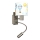 Brilagi - LED Dětská flexibilní nástěnná lampa BOBO 1xE27/25W/230V + LED/3W matný chrom/bílá/zvířátka
