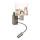 Brilagi - LED Dětská flexibilní nástěnná lampa BOBO 1xE27/25W/230V + LED/3W matný chrom/bílá/zvířátka