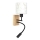 Brilagi - LED Dětská flexibilní nástěnná lampa BOBO WOOD 1xE27/25W/230V + LED/3W dub/černá/bílá/králíčci