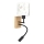 Brilagi - LED Dětská flexibilní nástěnná lampa BOBO WOOD 1xE27/25W/230V + LED/3W dub/černá/bílá/králíčci