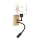 Brilagi - LED Dětská flexibilní nástěnná lampa BOBO WOOD 1xE27/25W/230V + LED/3W dub/černá/bílá/zvířátka