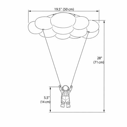 Brilagi - LED Dětské stropní svítidlo ASTRO LED/77W/230V bílá