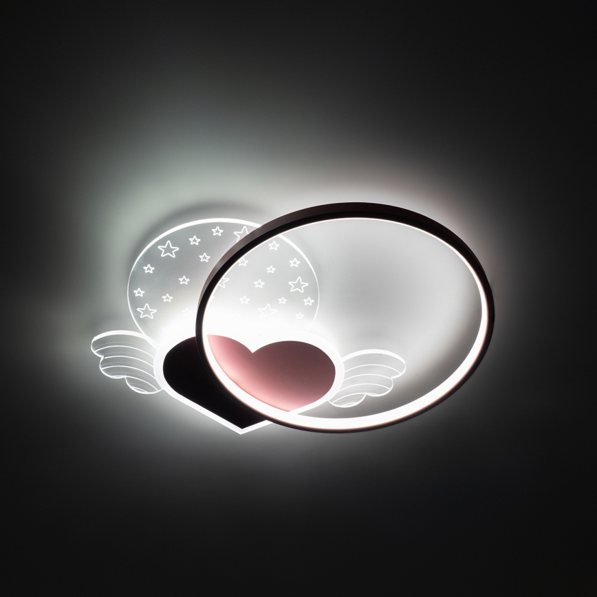 Brilagi - LED Dětské stropní svítidlo LOVE LED/48W/230V 3000/4500/6000K růžová