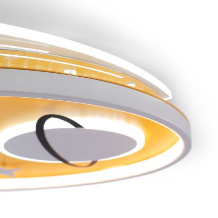 Brilagi - LED Dětské stropní svítidlo STARSHIP LED/64W/230V 3000/4500/6000K žlutá