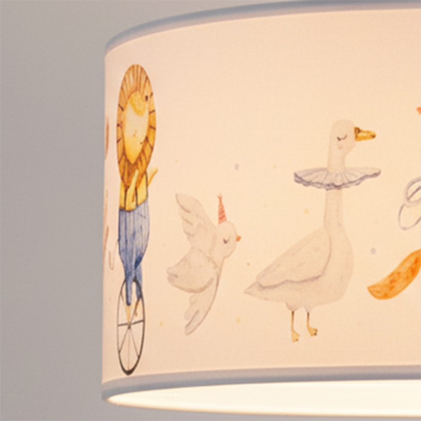 Brilagi - LED Dětský lustr na lanku BOBO 1xE27/10W/230V pr. 35 cm bílá/zvířátka