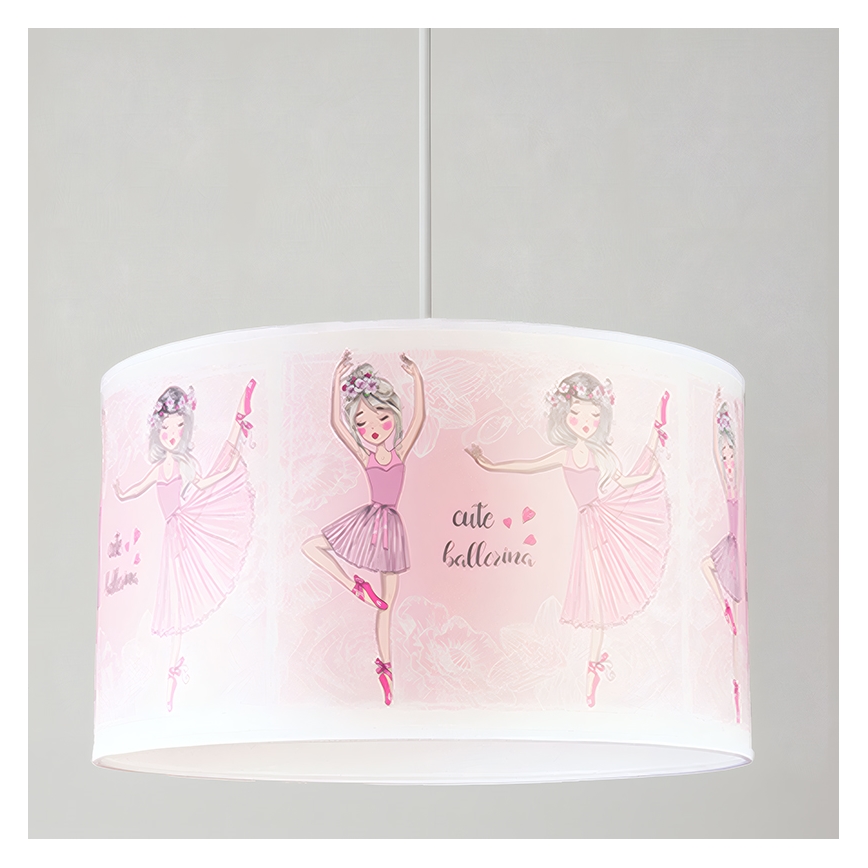 Brilagi - LED Dětský lustr na lanku BOBO 1xE27/10W/230V pr. 35 cm růžová/baletky