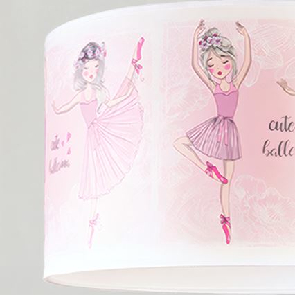 Brilagi - LED Dětský lustr na lanku BOBO 1xE27/10W/230V pr. 35 cm růžová/baletky