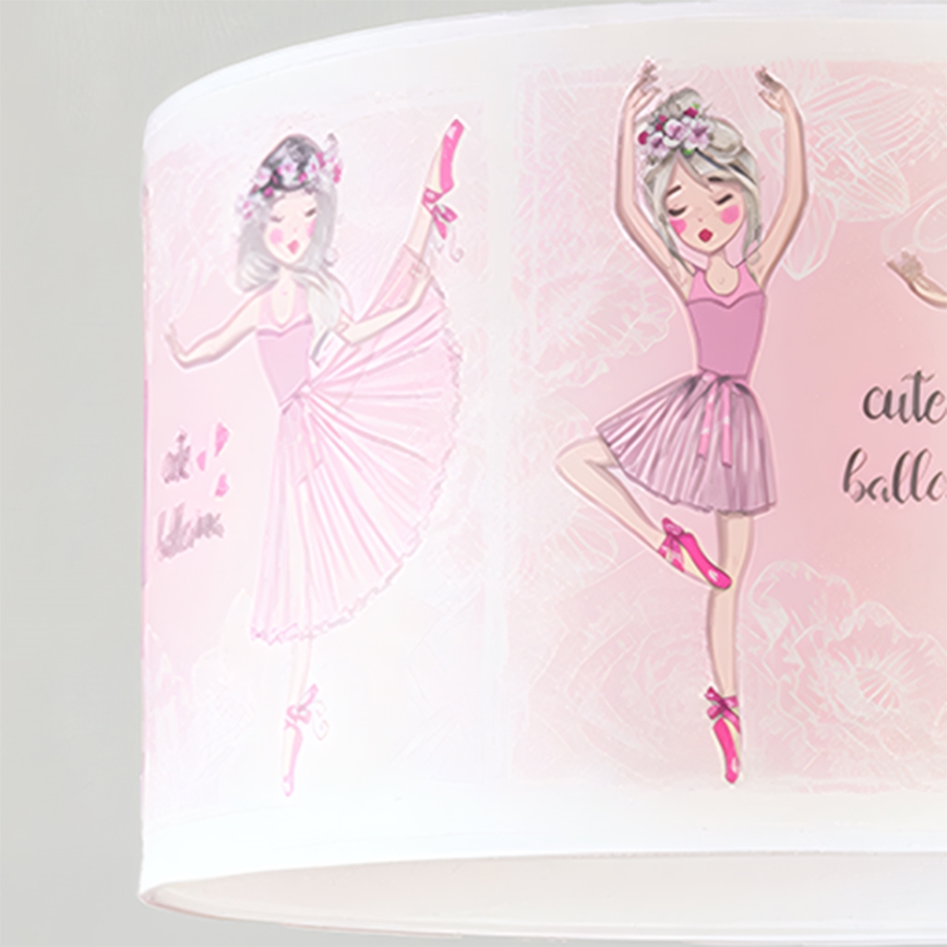 Brilagi - LED Dětský lustr na lanku BOBO 1xE27/10W/230V pr. 35 cm růžová/baletky
