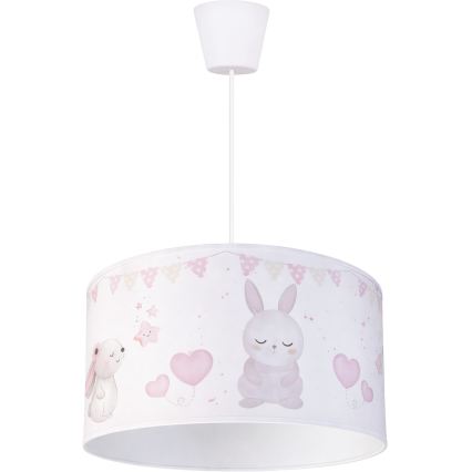Brilagi - LED Dětský lustr na lanku BOBO 1xE27/60W/230V pr. 35 cm bílá/zvířátka