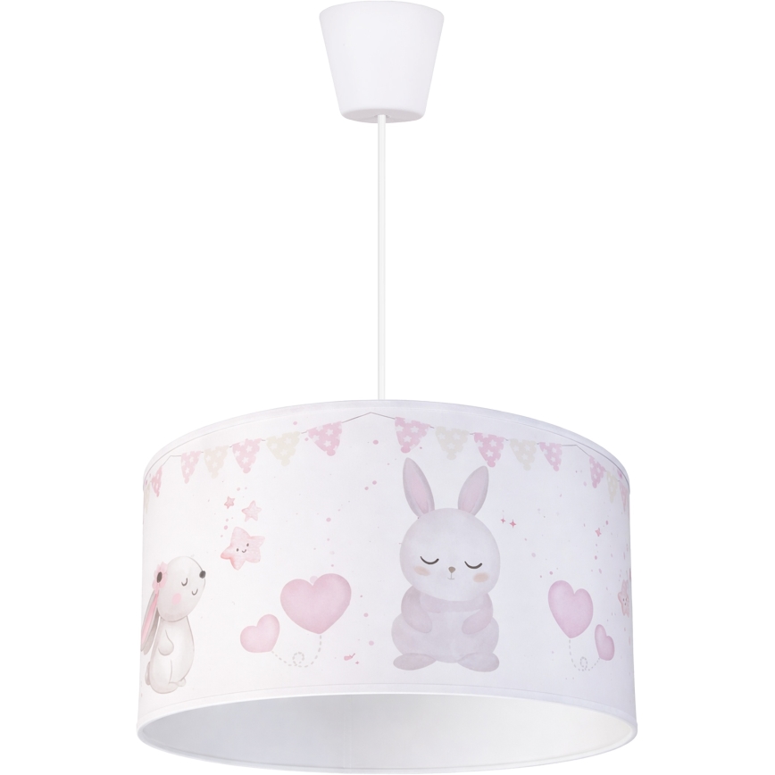 Brilagi - LED Dětský lustr na lanku BOBO 1xE27/60W/230V pr. 35 cm bílá/zvířátka