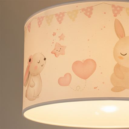 Brilagi - LED Dětský lustr na lanku BOBO 1xE27/60W/230V pr. 35 cm bílá/zvířátka