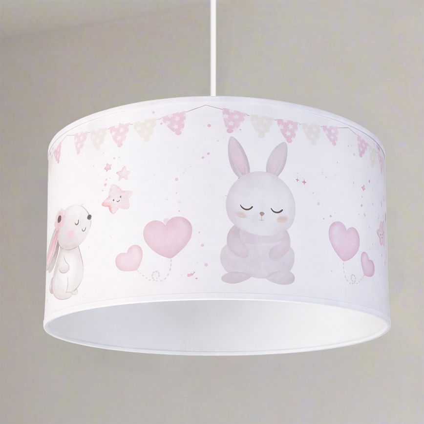 Brilagi - LED Dětský lustr na lanku BOBO 1xE27/60W/230V pr. 35 cm bílá/zvířátka