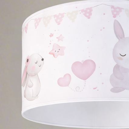 Brilagi - LED Dětský lustr na lanku BOBO 1xE27/60W/230V pr. 35 cm bílá/zvířátka