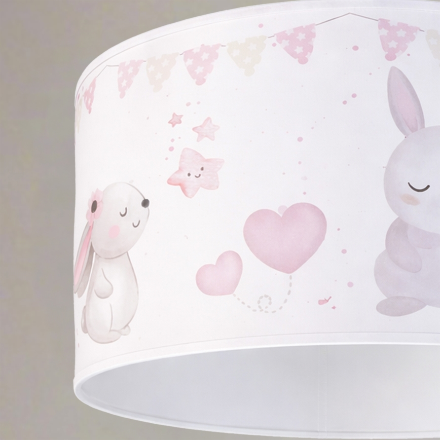 Brilagi - LED Dětský lustr na lanku BOBO 1xE27/60W/230V pr. 35 cm bílá/zvířátka