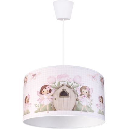 Brilagi - LED Dětský lustr na lanku BOBO 1xE27/60W/230V pr. 35 cm růžová/víly